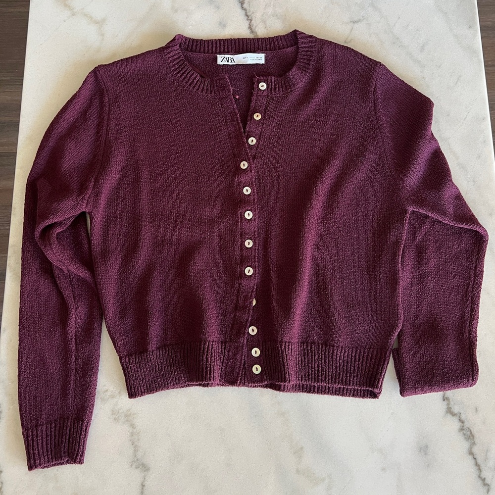 Zara burgundy cardigan